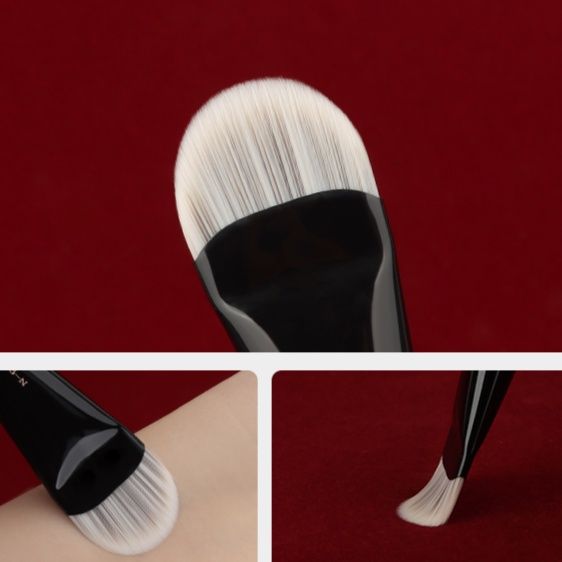 メイクブラシ プロ仕上げ扁平ファンデーションブラシ