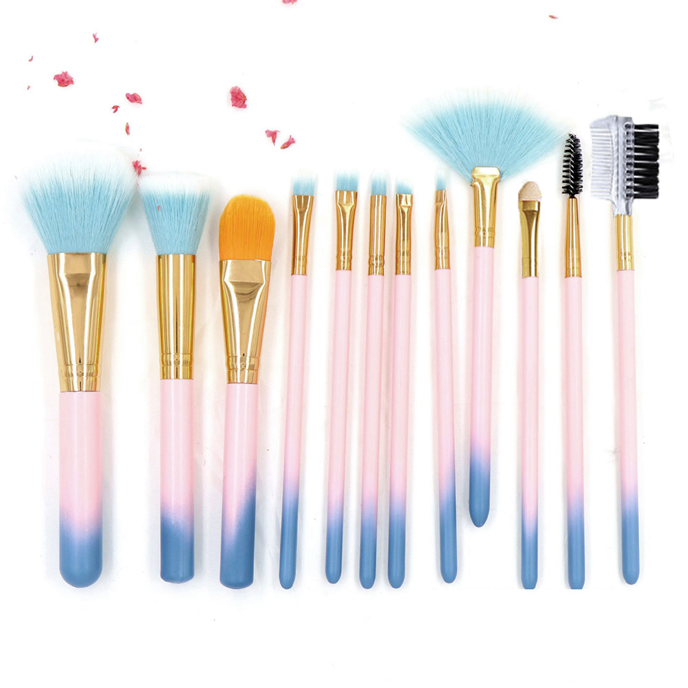 メイクブラシ 化粧筆十二本セット筒型収納ケース付き