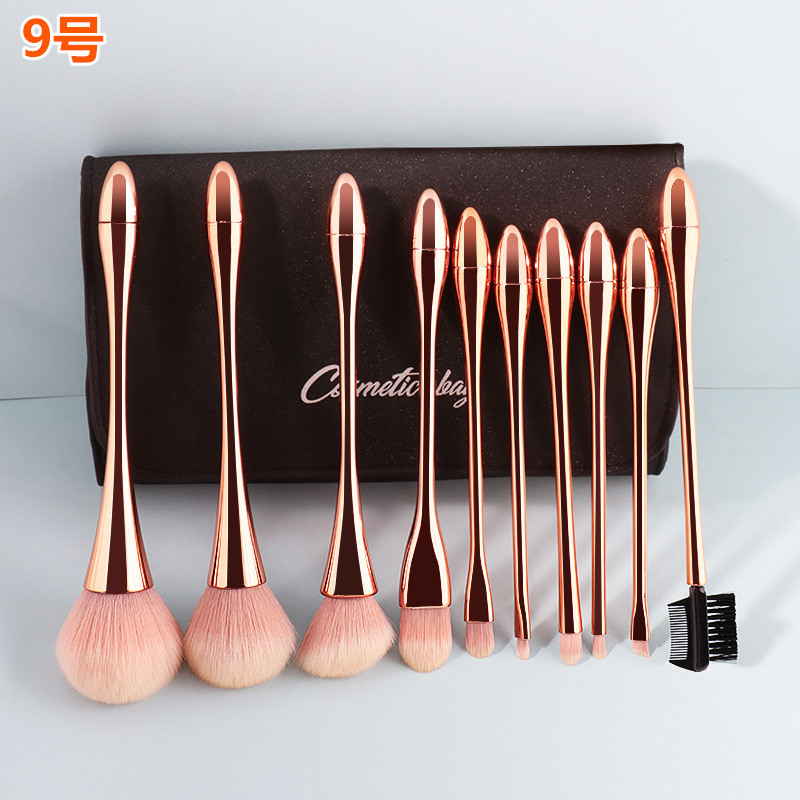 化粧ブラシセット ローズゴールド メイクブラシ 十本セット