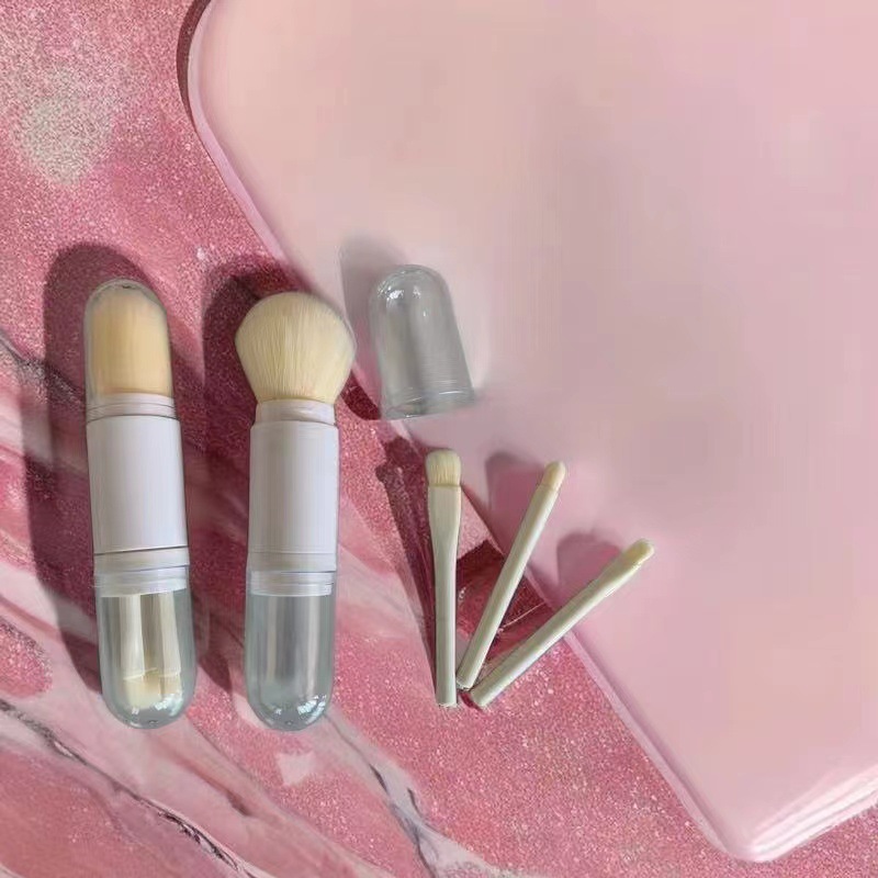 メイクブラシ 持ち運び便利な収納ケース付き多機能メイクブラシセット