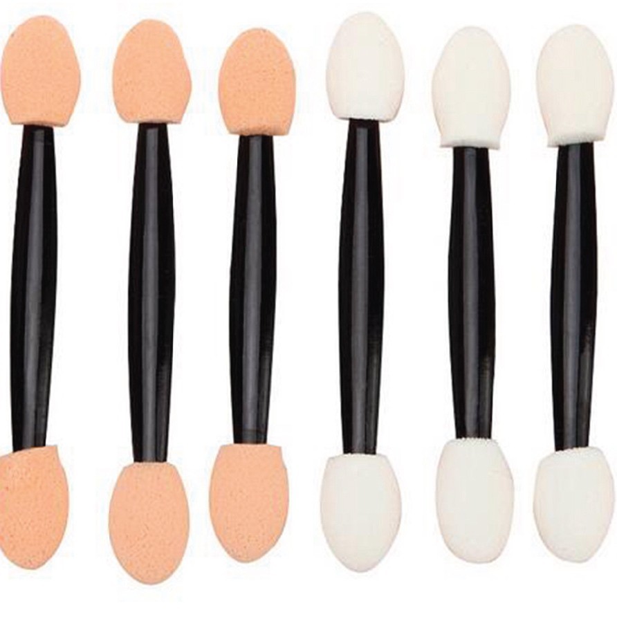 メイクブラシ 両端使える柔らかスポンジアイシャドウチップ