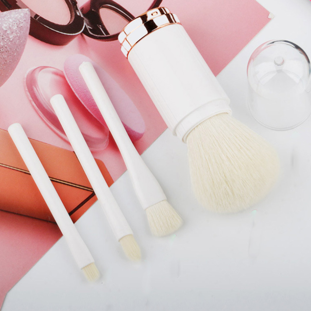 携帯用蓋付きメイクブラシセット 4本組