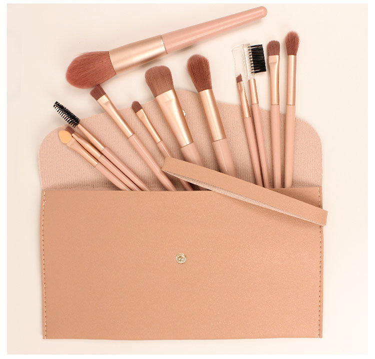 メイクブラシ プロ仕様多機能メイクブラシ十二本セット専用ポーチ付き