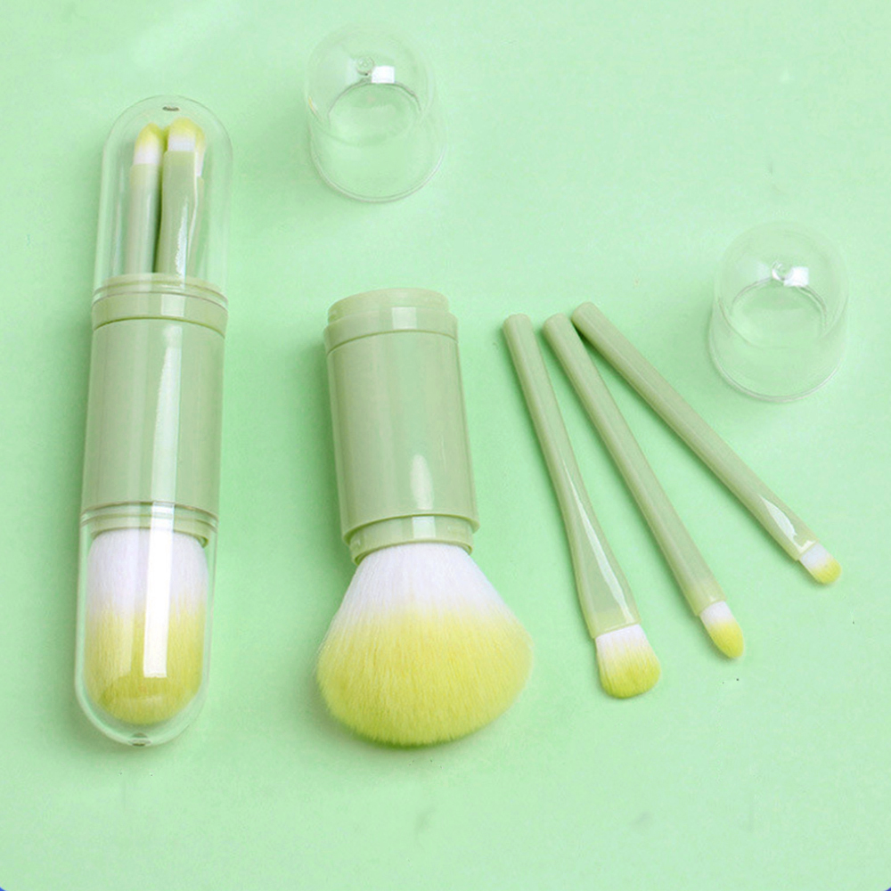 携帯用蓋付きメイクブラシセット 4本組