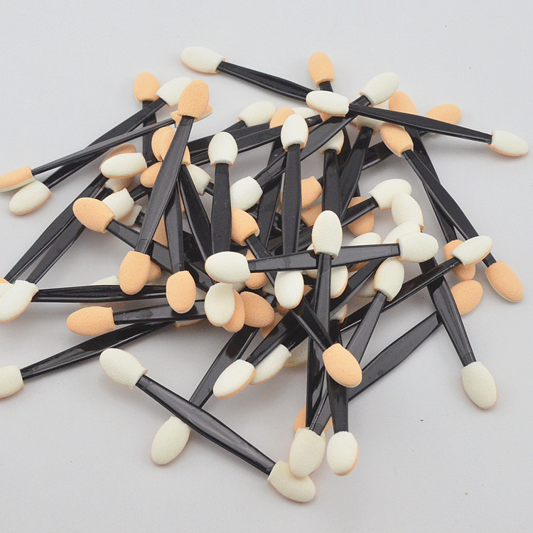 メイクブラシ 両端使える柔らかスポンジアイシャドウチップ