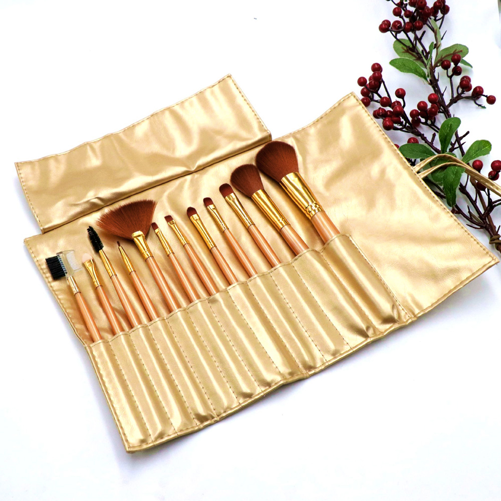 メイクブラシ 化粧筆十二本セット専用収納袋付き