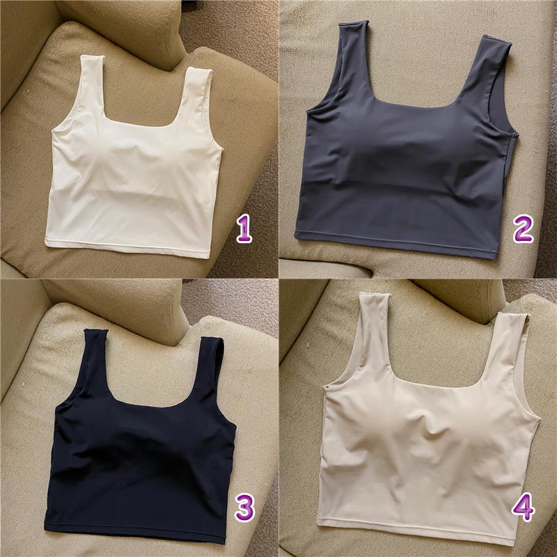 胸パッド付きタンクトップ ブラトップ機能付き レディース 4色展開
