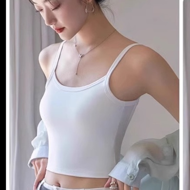 楽ちん美胸パッド付きブラトップ