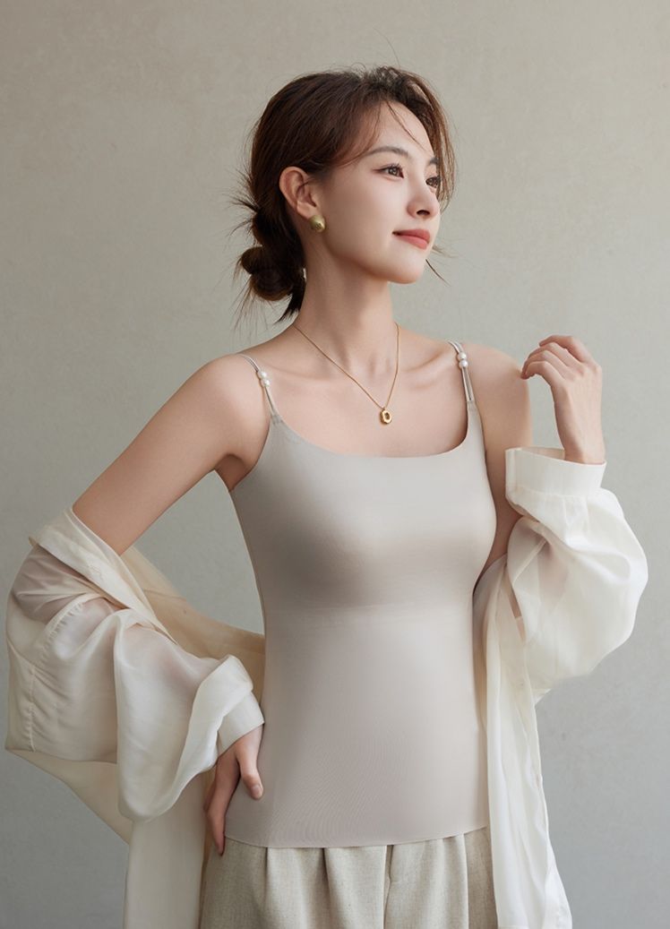 ブラトップ 優美パール装飾一体型ブラトップ