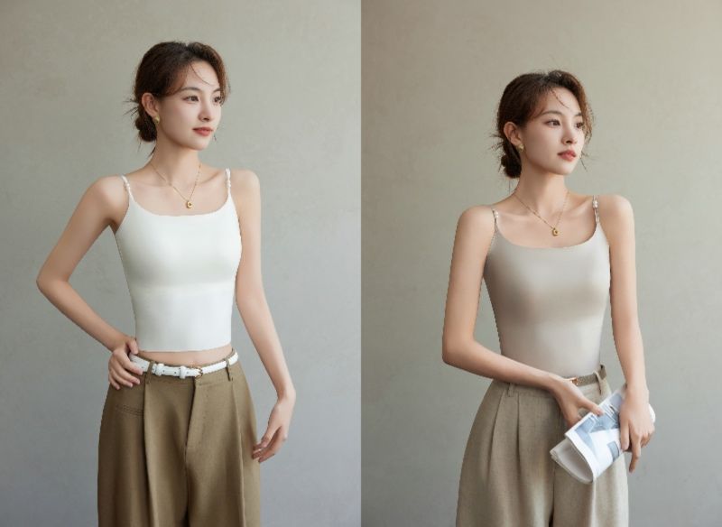 ブラトップ 優美パール装飾一体型ブラトップ