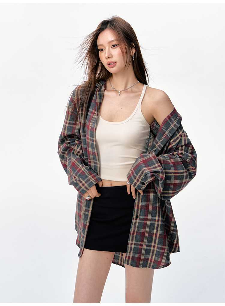 リブ編み美シルエットブラトップ