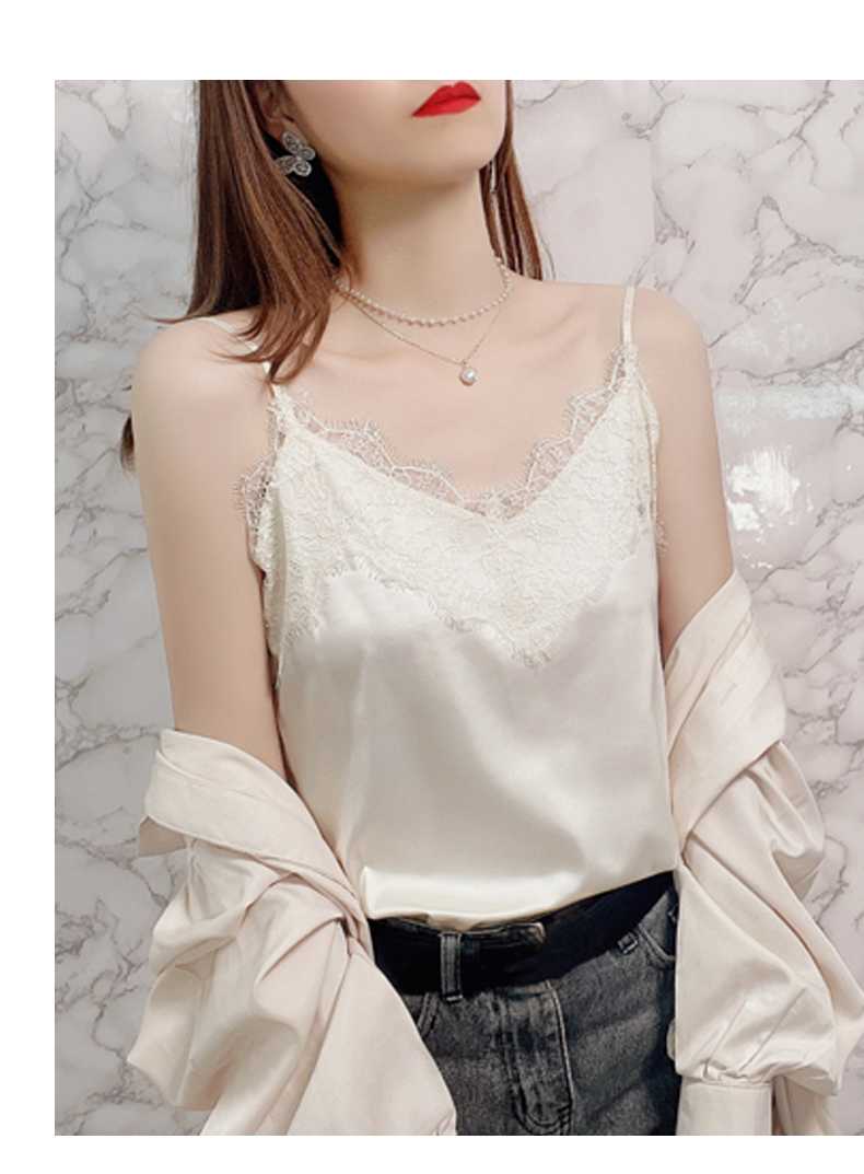 ブラトップ 優美レース装飾キャミソール