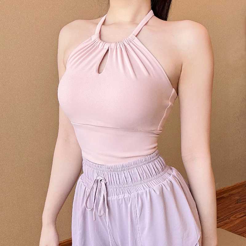 ブラトップ シンプル美人 胸元ギャザーホルターネック