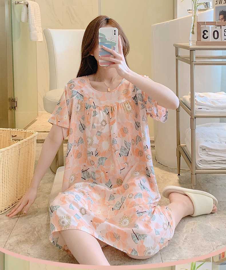 ブラトップ 花柄ゆったりブラトップワンピース