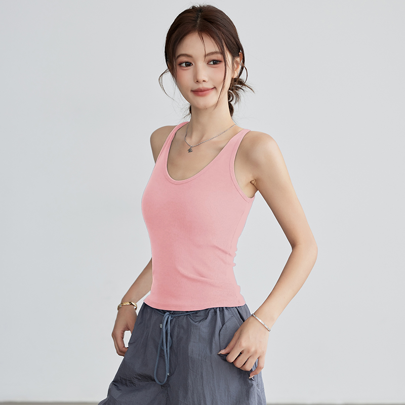 ブラトップ 美シルエット リブ編みブラトップ