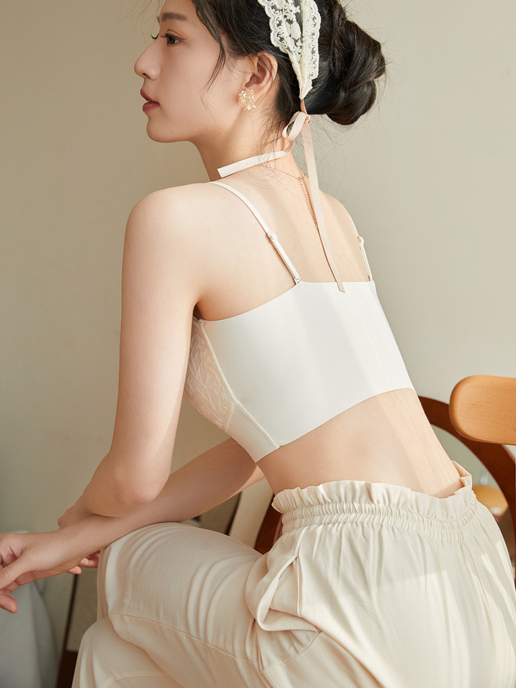 ブラトップ 花レースチューブブラトップ