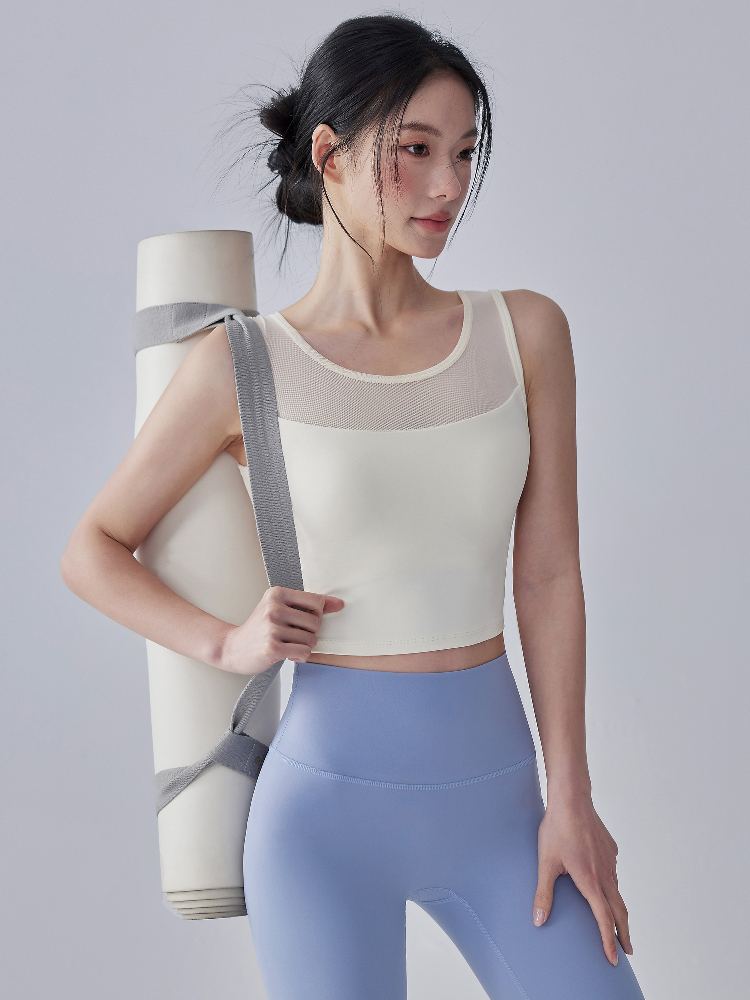 ブラトップ メッシュデザイン背中開きブラトップ
