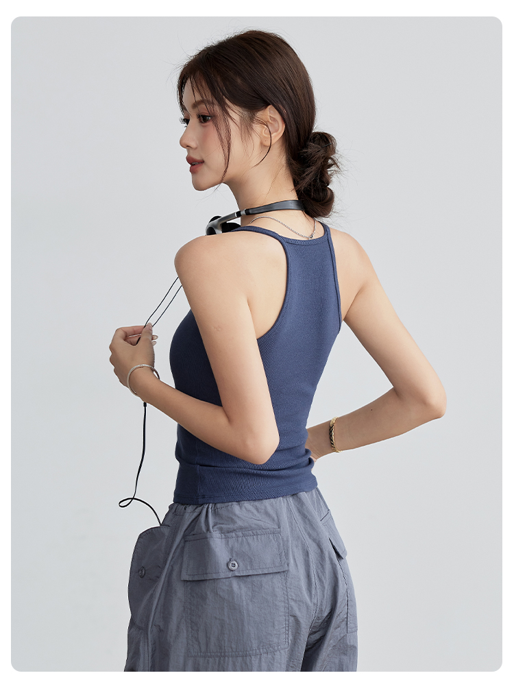 ブラトップ 美シルエット リブ編みブラトップ