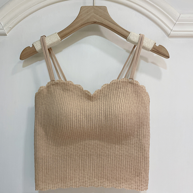 華やか刺繍レースブラトップ