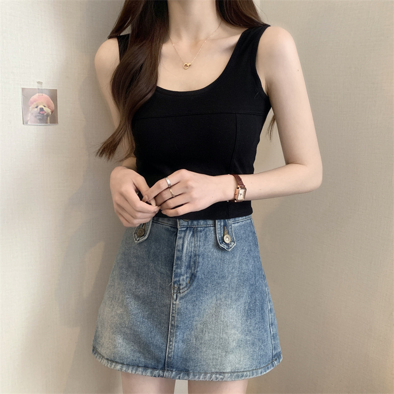 ノンワイヤー ブラトップ タンクトップ ソフト カップ付き