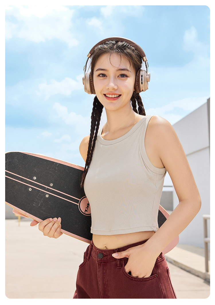 ブラトップ シンプルスタイリッシュ美胸タンクトップ