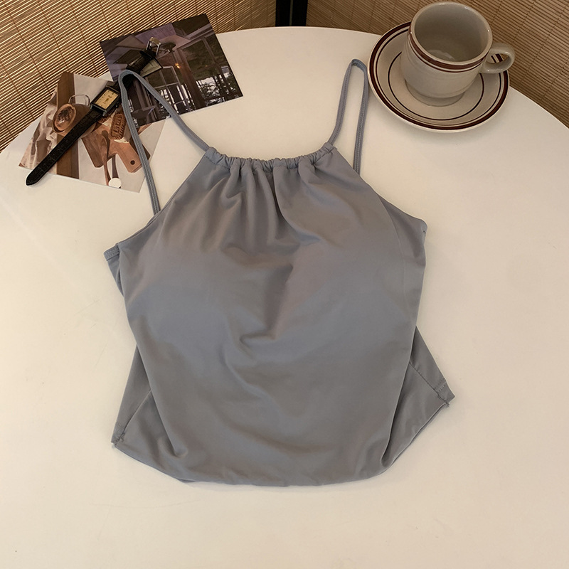 胸パッド付きキャミソール ブラトップ レディース 7色展開