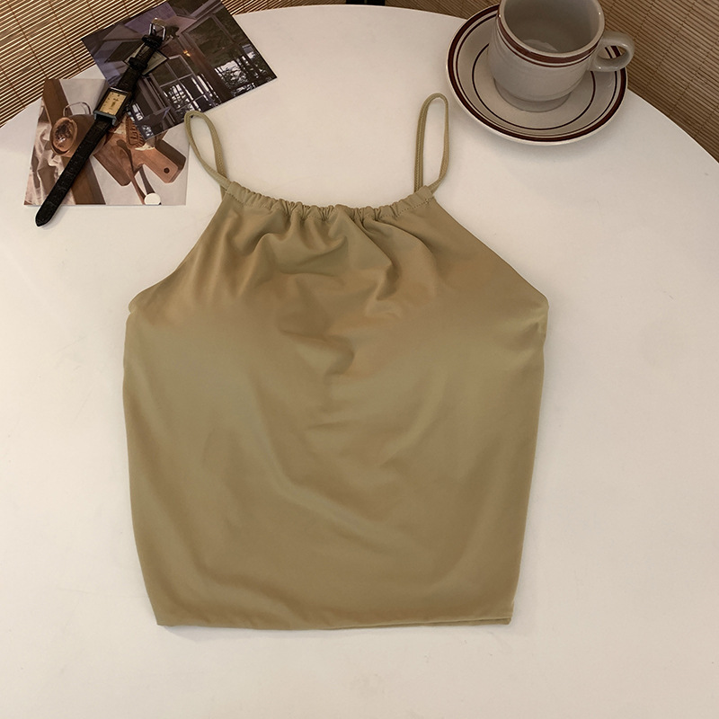 胸パッド付きキャミソール ブラトップ レディース 7色展開