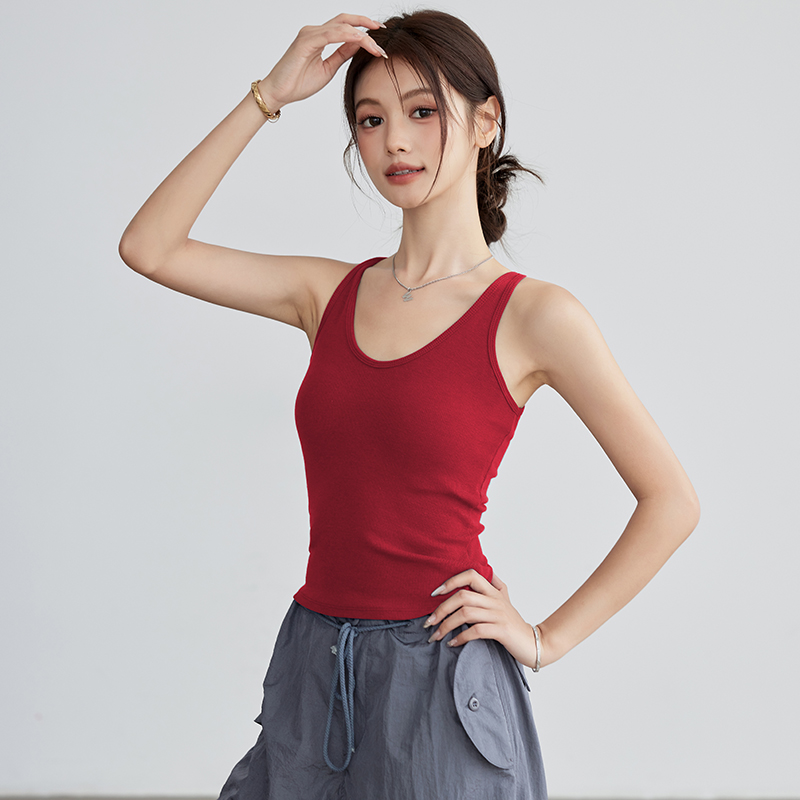 ブラトップ 美シルエット リブ編みブラトップ