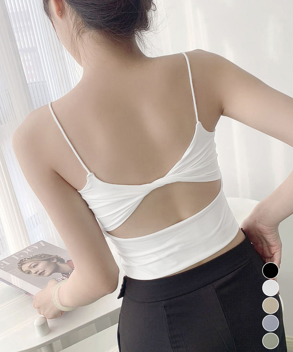 背中あき美人キャミソールブラトップ