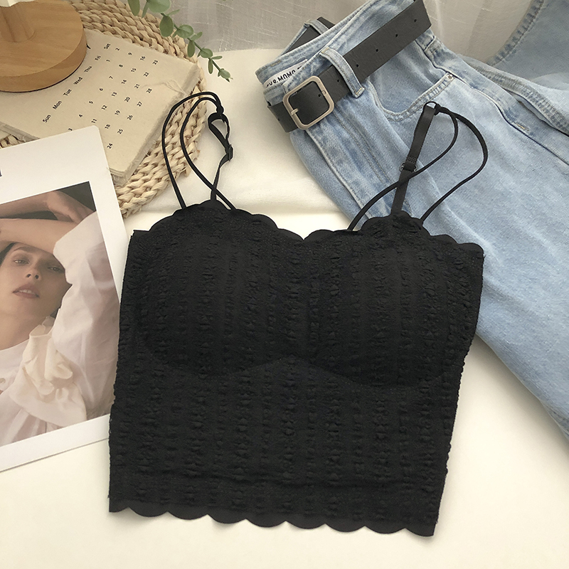 華やか刺繍レースブラトップ