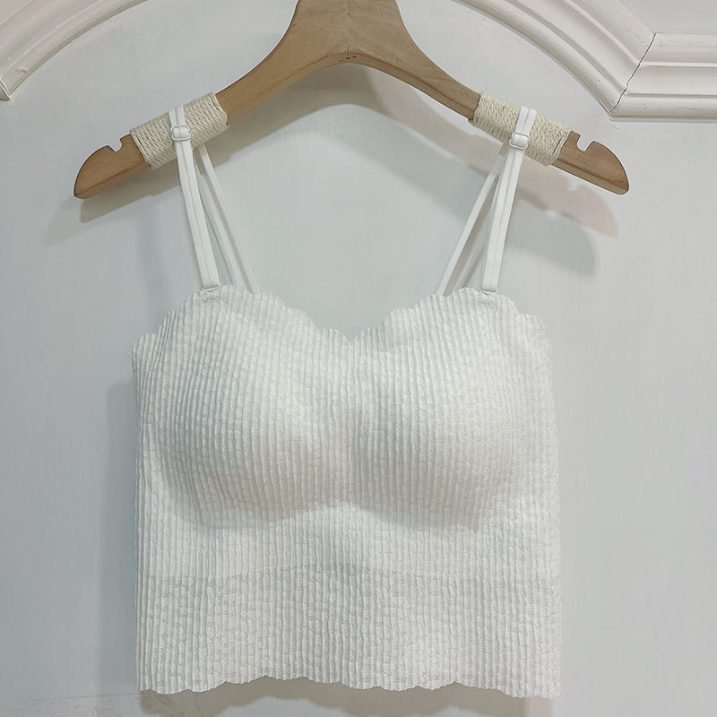 華やか刺繍レースブラトップ