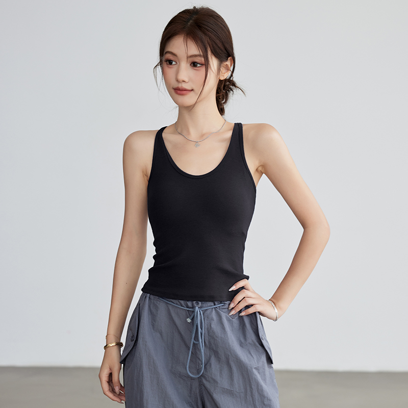 ブラトップ 美シルエット リブ編みブラトップ