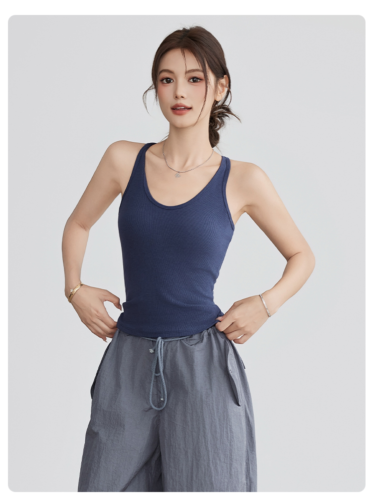 ブラトップ 美シルエット リブ編みブラトップ