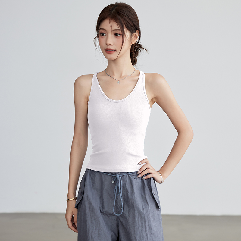 ブラトップ 美シルエット リブ編みブラトップ