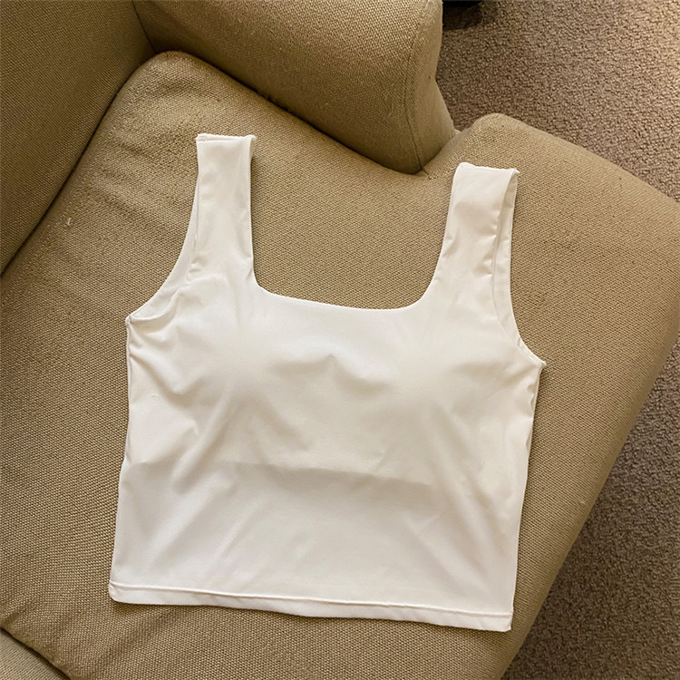 胸パッド付きタンクトップ ブラトップ機能付き レディース 4色展開