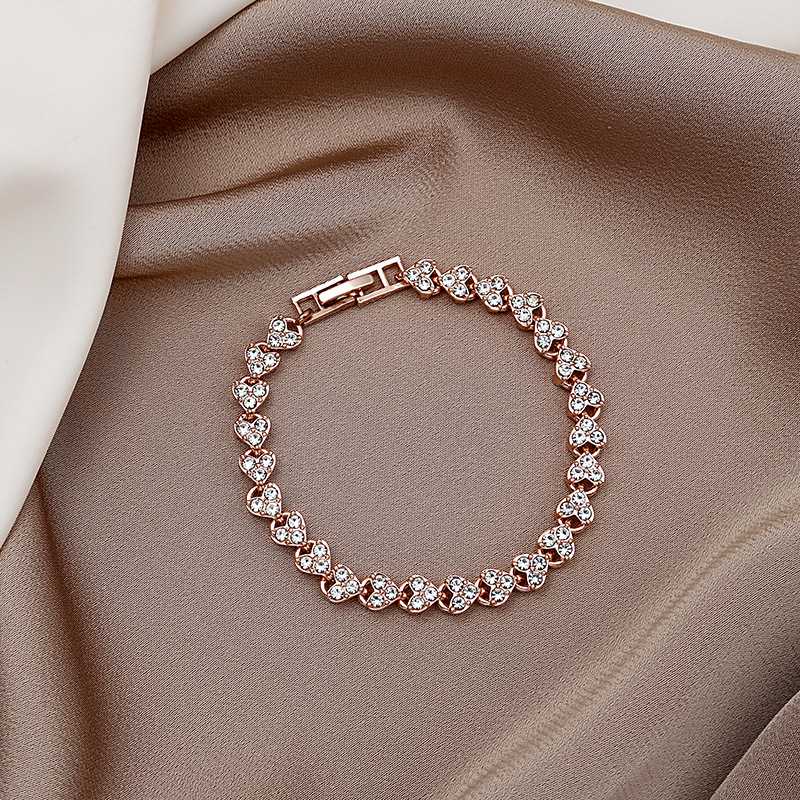 結婚式 アクセサリー きらめきハートのブレスレット