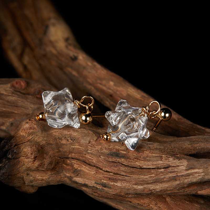 結婚式 アクセサリー 透明氷華のしずくピアス