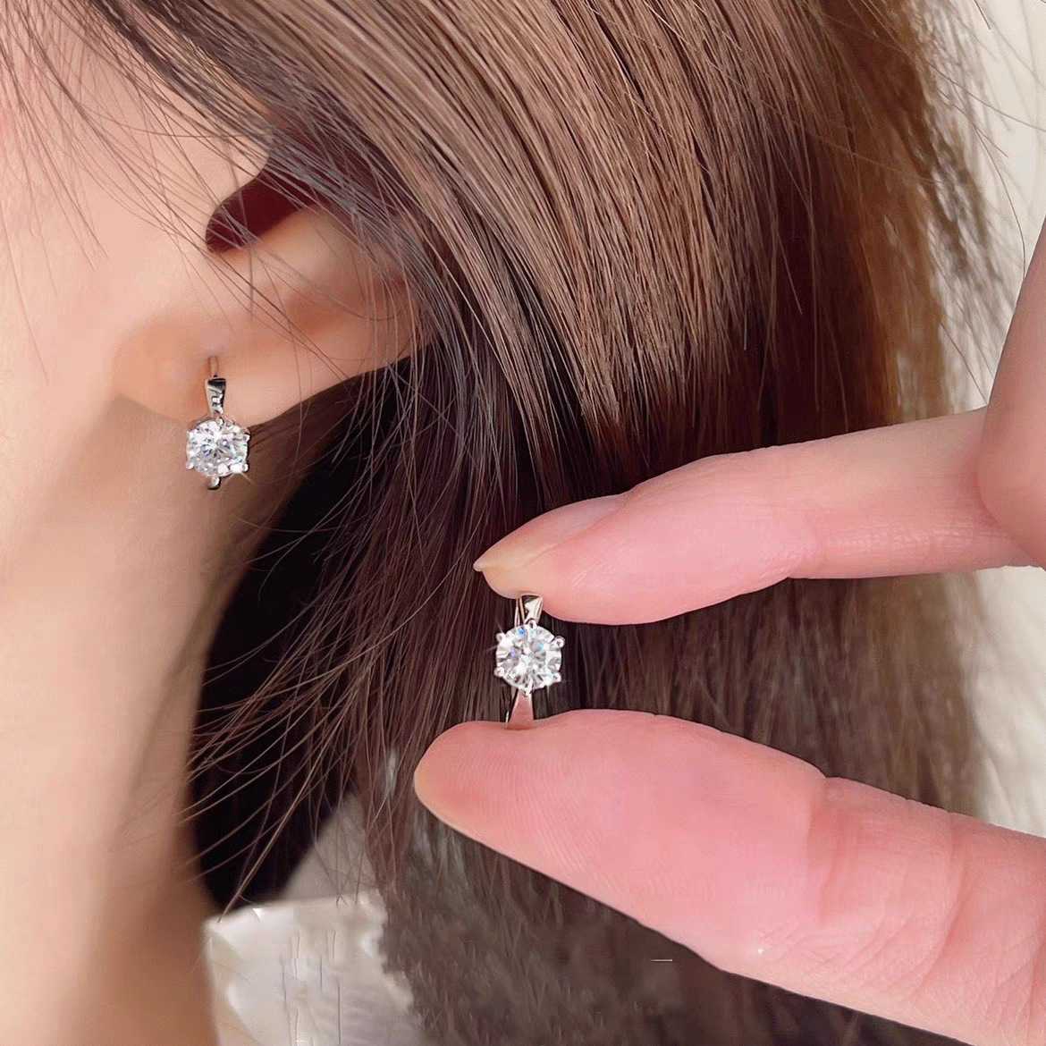 結婚式 アクセサリー 六本爪 一粒シンプルピアス