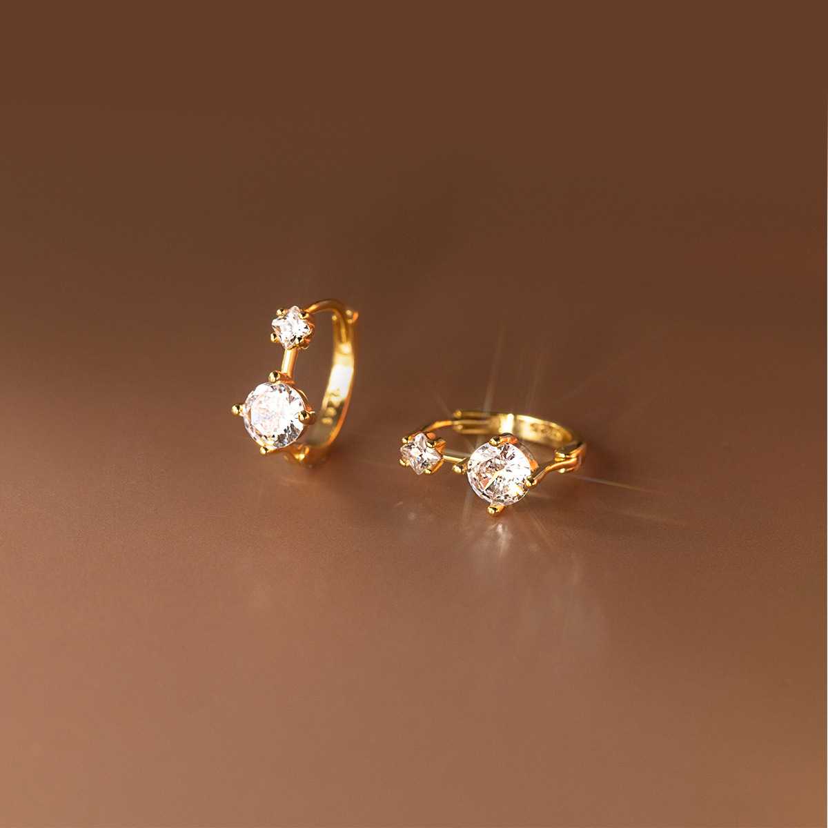 結婚式 アクセサリー 二連煌めき クリスタルピアス