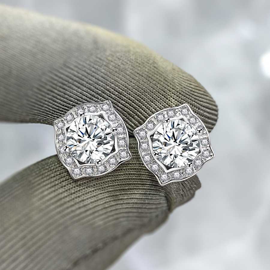 結婚式 アクセサリー 上品な花形ヘイロー ピアス