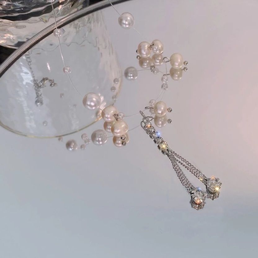 結婚式 アクセサリー 小粒真珠風ネックレス 