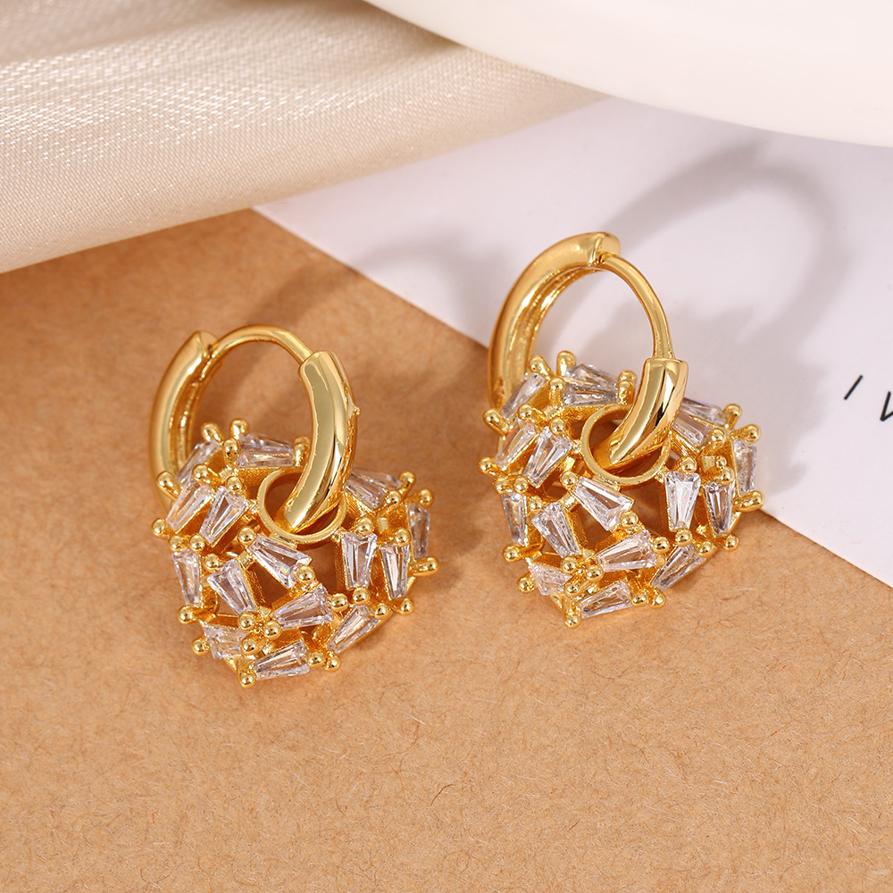 結婚式 アクセサリー クリスタルデコレーション フープピアス