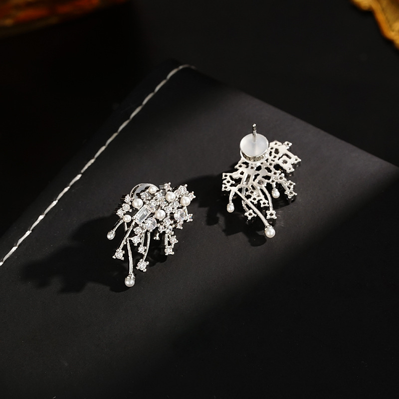 結婚式 アクセサリー 小枝モチーフ パールピアス