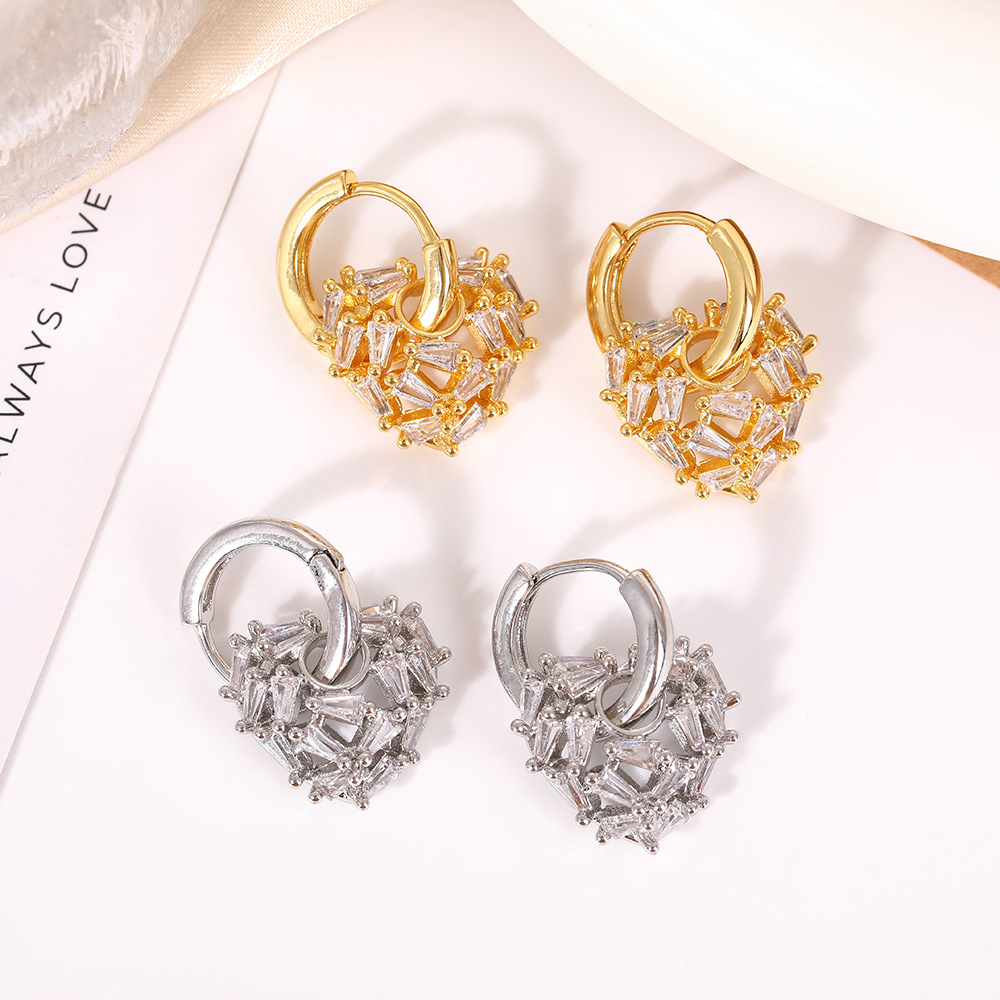 結婚式 アクセサリー クリスタルデコレーション フープピアス