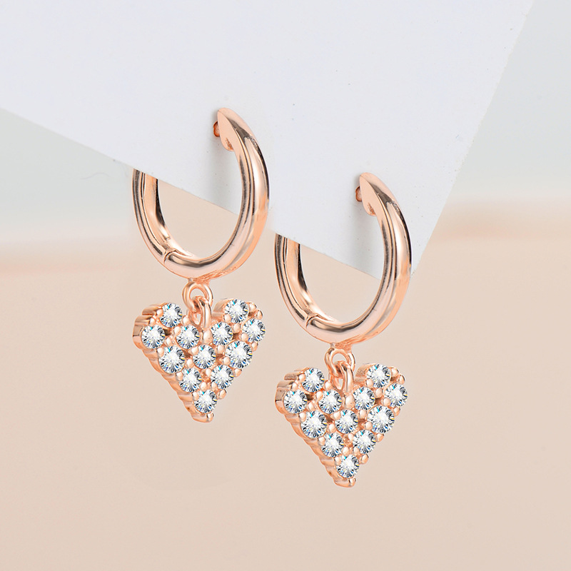 結婚式 アクセサリー きらめきハートのフープピアス
