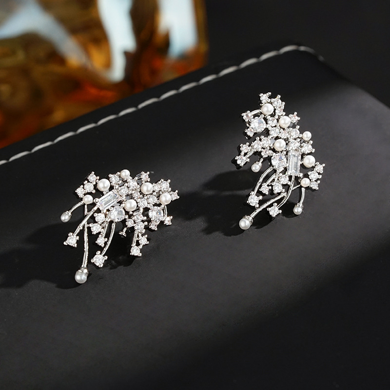 結婚式 アクセサリー 小枝モチーフ パールピアス