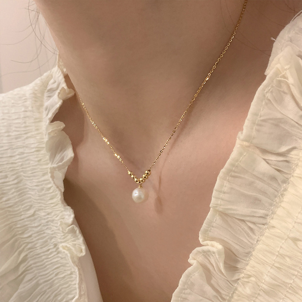 結婚式 アクセサリー 上品なパールネックレス