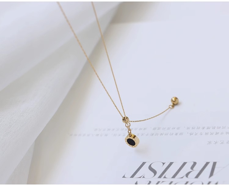 結婚式 アクセサリー 上品な円形モチーフ垂れ下がりネックレス