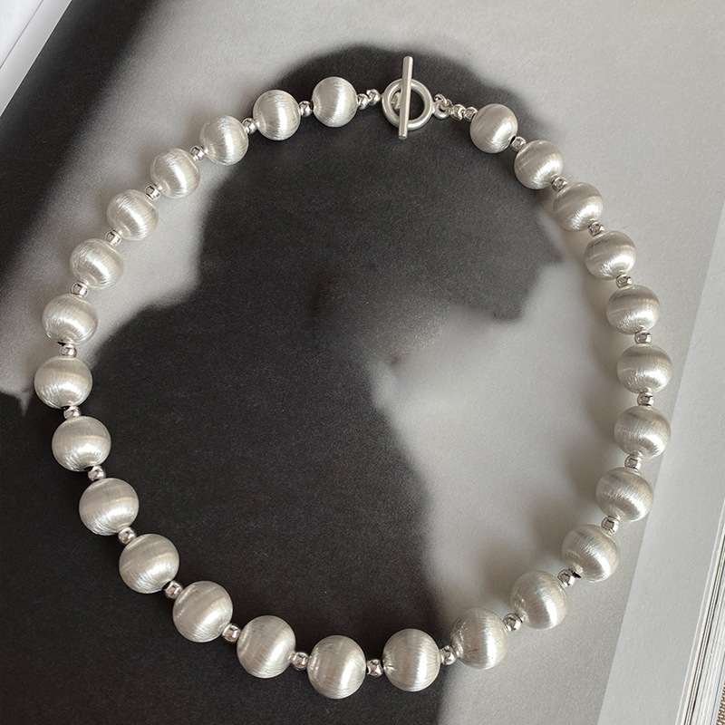 結婚式 アクセサリー 艶やかな丸玉連なる上品ネックレス、ブレスレット