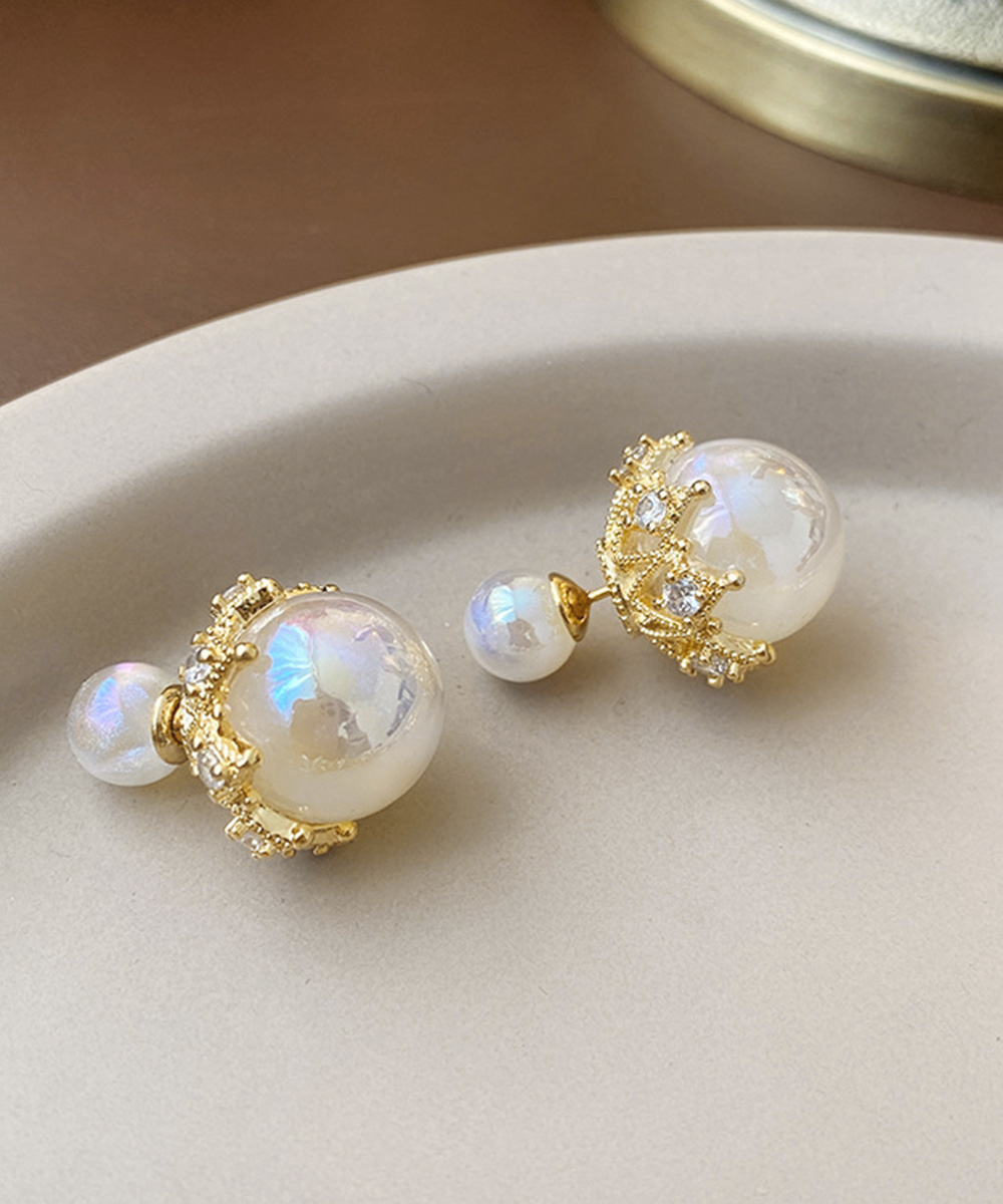 結婚式 アクセサリー 二通り使い方大粒真珠ピアス女性用